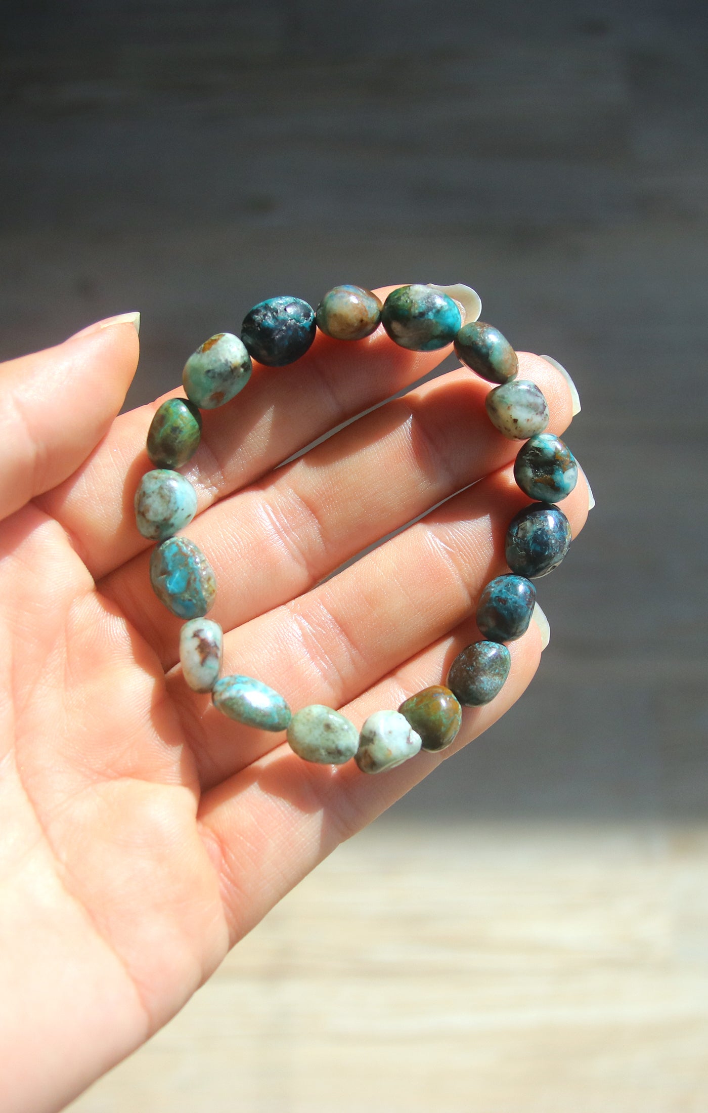 Chrysocolla Nugget Bead Bracelet